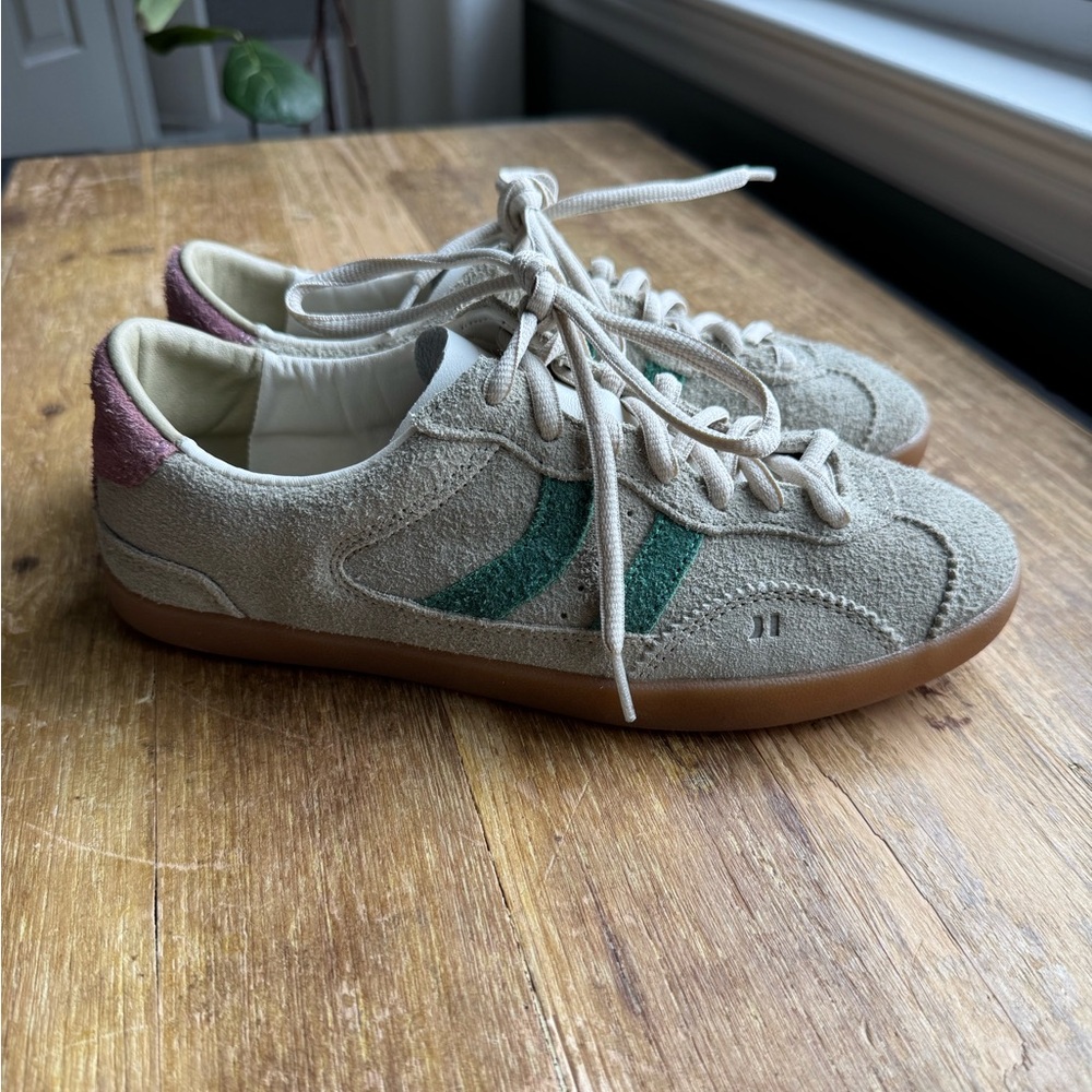 Beige and Green Coolway Sneakers